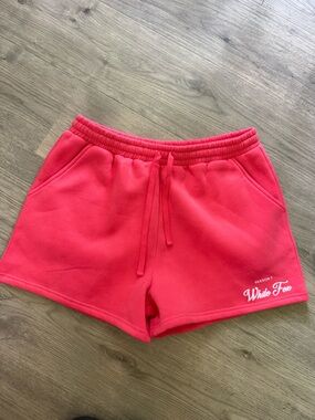 White Fox Boutique Coral Pink Elastic Waist Athletic Shorts